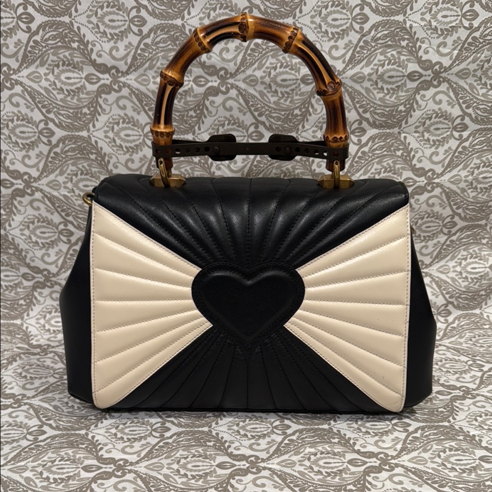 RARE GUCCI QUEEN MARGARET BAMBOO TOP HANDLE BAG - Picture 2 of 16
